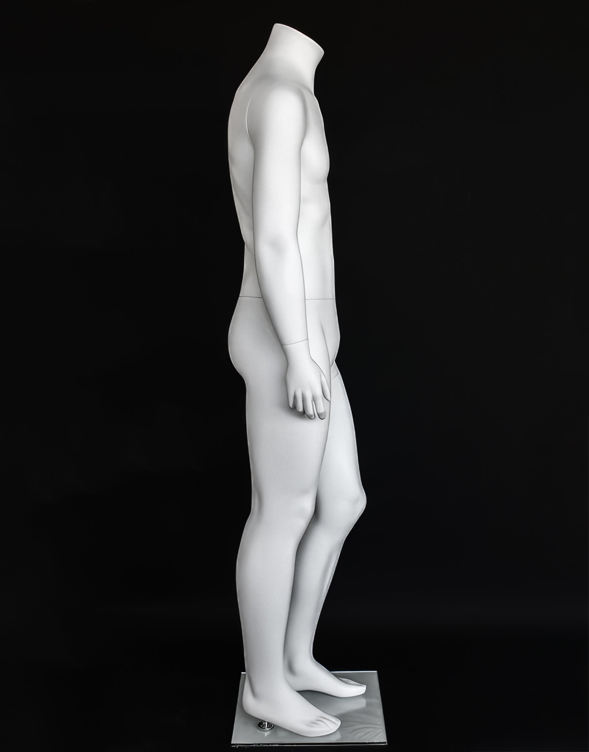 COLE-13 [5&#39;7&quot;] Matte White Finish Classy Male Mannequin